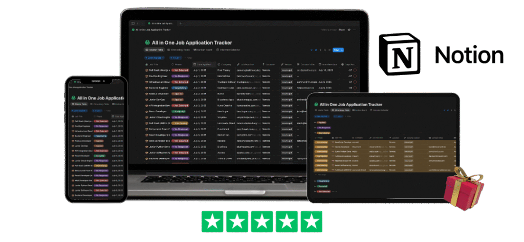 Notion job application tracker