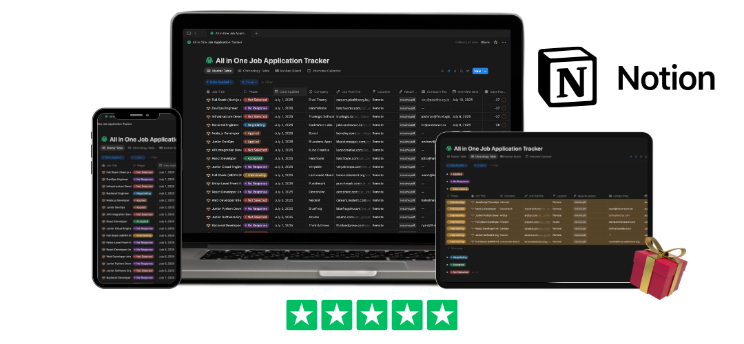 Notion job application tracker