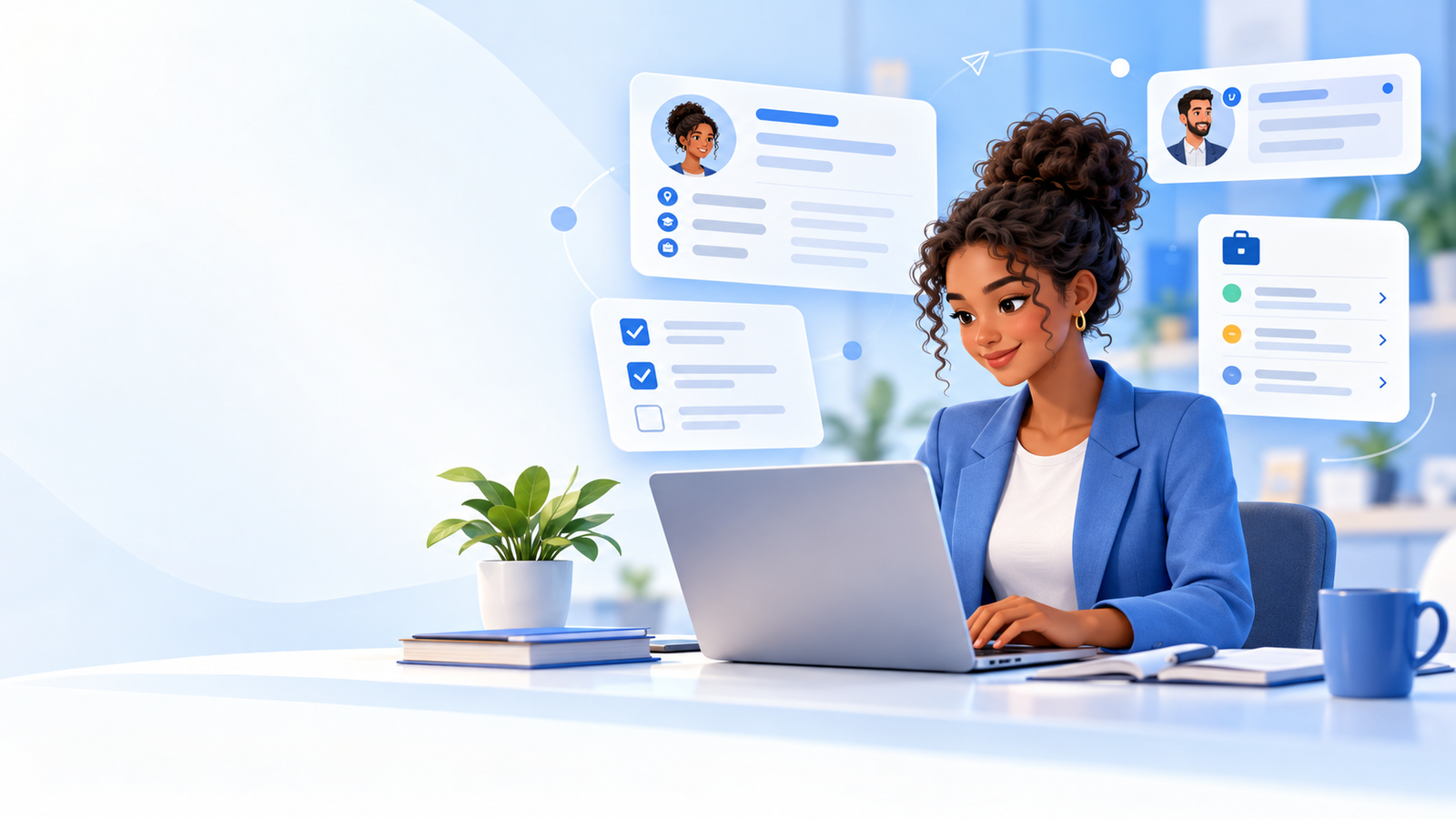 Job seeker using free LinkedIn profile and job search resources