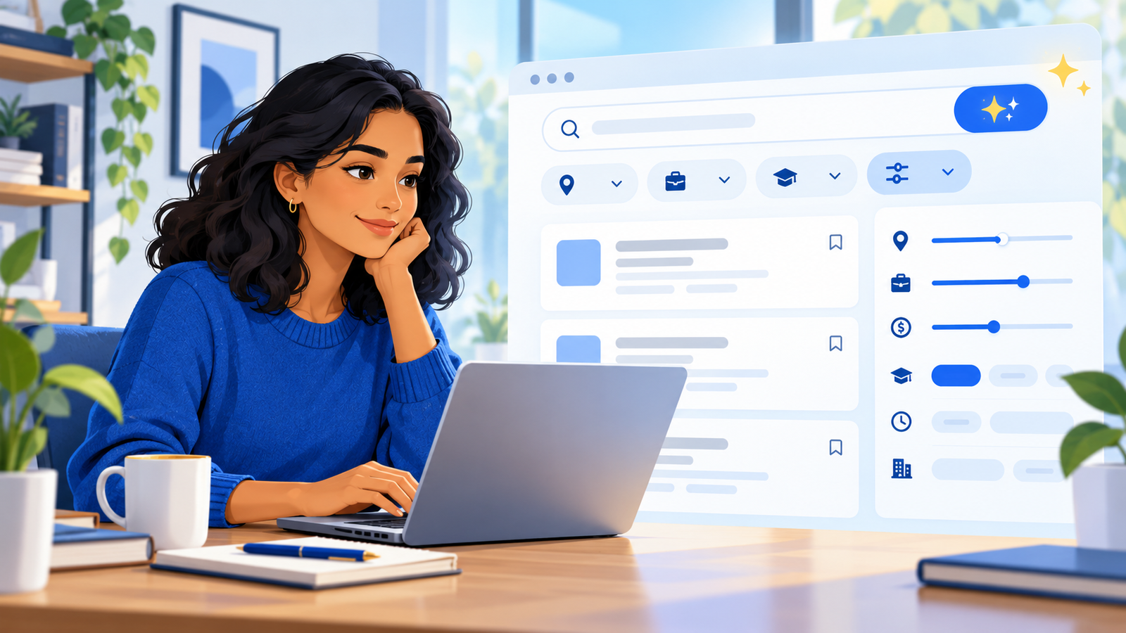 Job seeker using filters to control AI-powered LinkedIn job search results